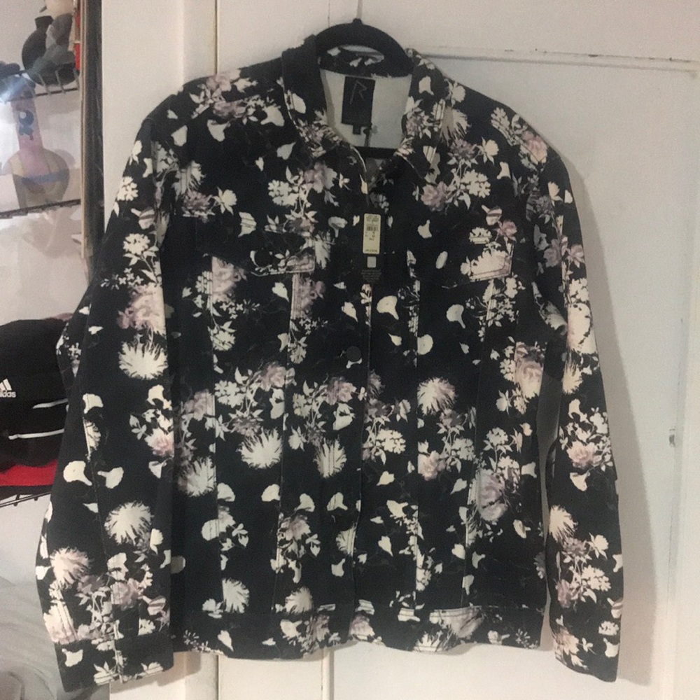 Rihanna x River Island floral print denim jacket